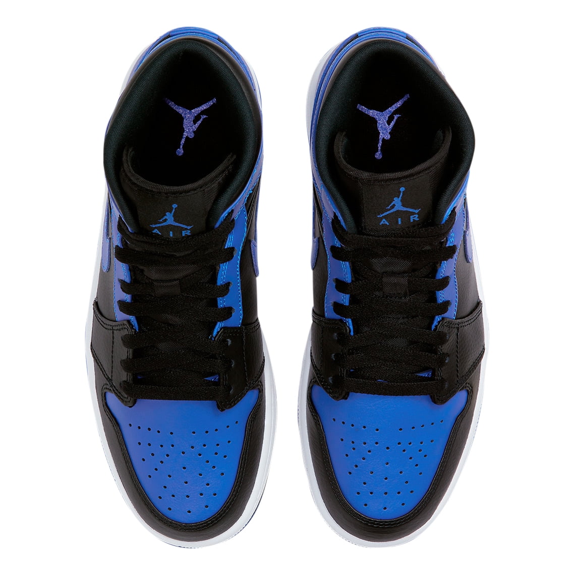 Men's Jordan 1 Mid "Royal" Black/Hyper Royal-White (554724 077) - 9.5