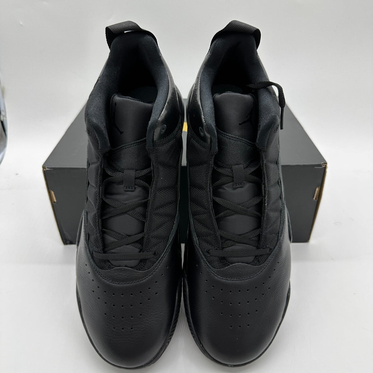 Jordan Stay Loyal Men's Size 15 Triple Black Leather Athletic Shoes DB2884 002