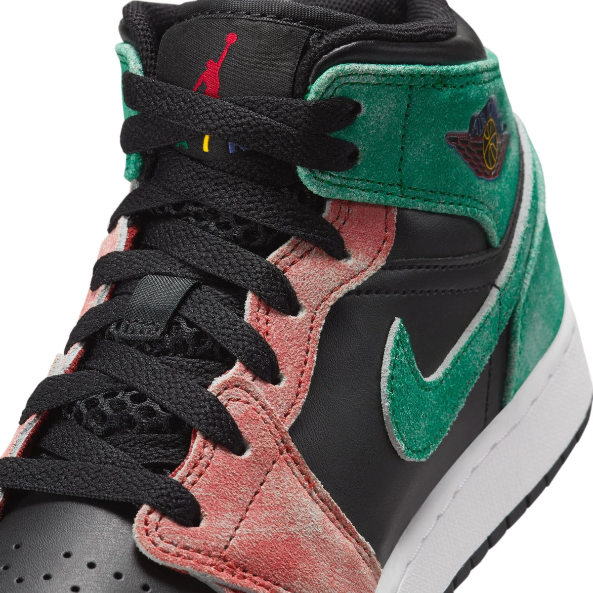 Big Kid's Jordan 1 Mid SE "MJ's Playground" Blk/Grn-Dune Rd (FQ1292 003) - 6.5