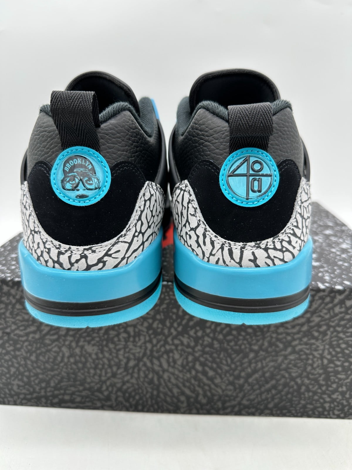 Jordan Spizike Low Men's Size 11.5 Black Blue Leather Athletic Shoes FQ1759 005