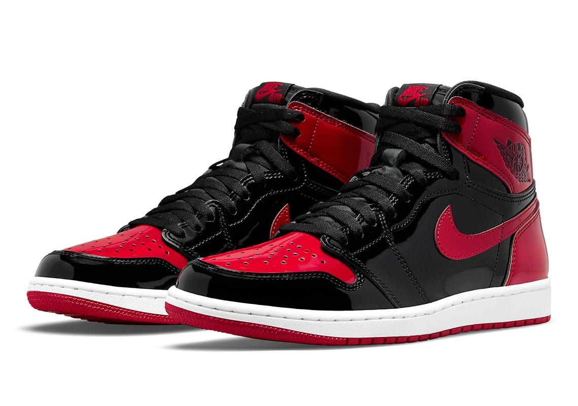 [555088-063] Men's Jordan 1 Retro High OG Patent Bred