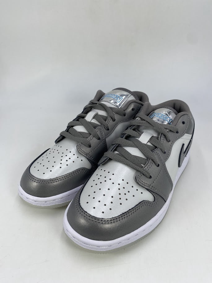 Big Kid's Jordan 1 Low SE Flat Pewter/Blue Chill (HV4398 014) - 5