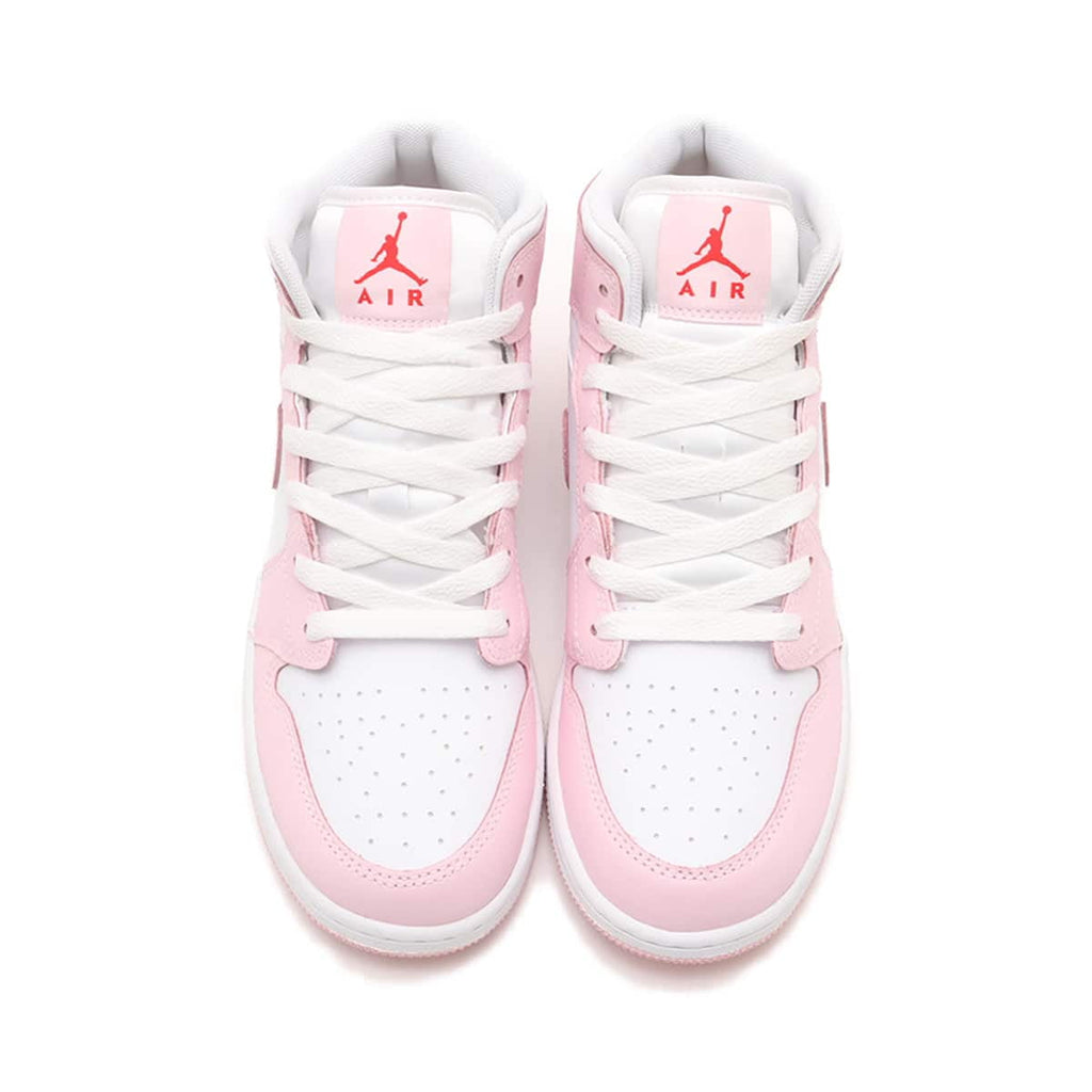 Big Kid's Jordan 1 Mid Pink Foam/White-Fire Red (DQ8423 608) - 7