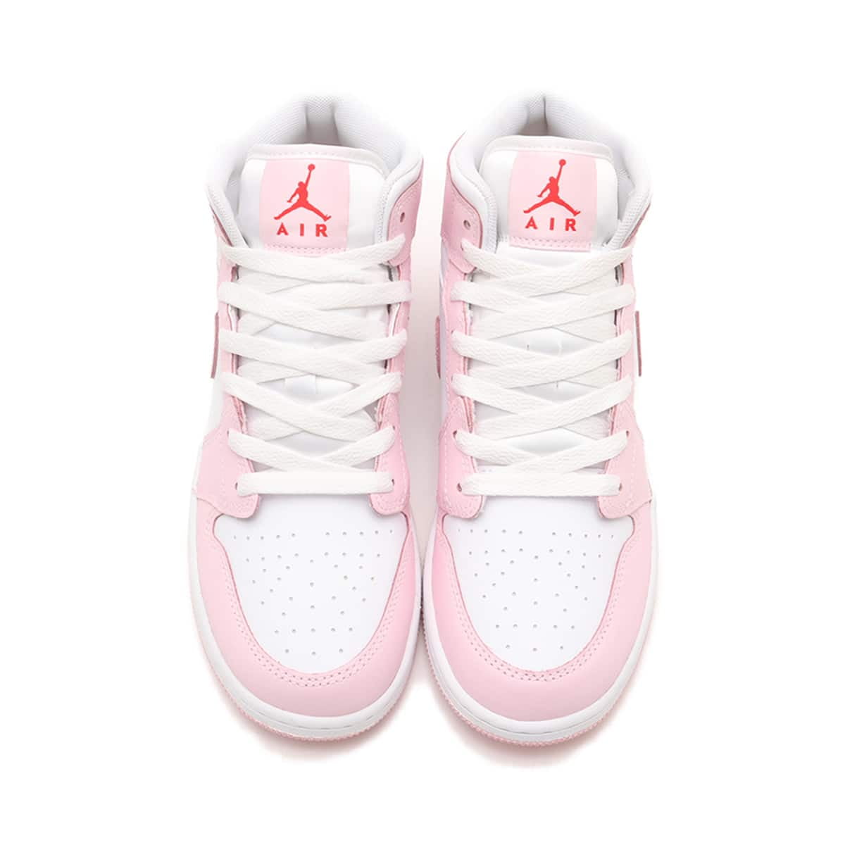 Big Kid's Jordan 1 Mid Pink Foam/White-Fire Red (DQ8423 608) - 7