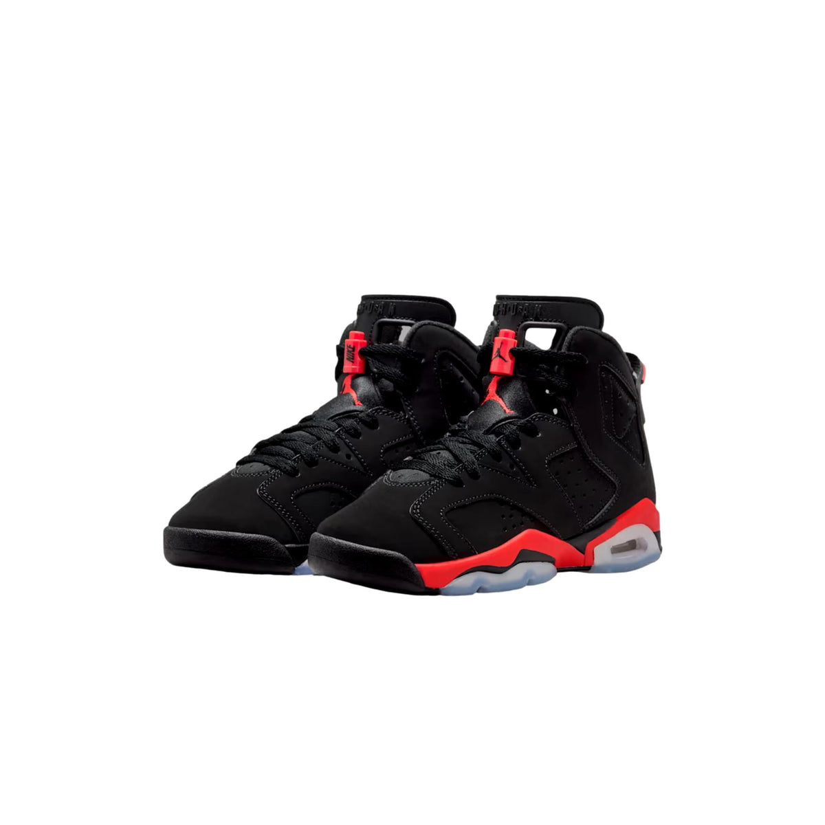 Big Kid's Jordan 6 Retro "Infrared Salesman" Black/Lt Crimson (IQ1275 001) - 7