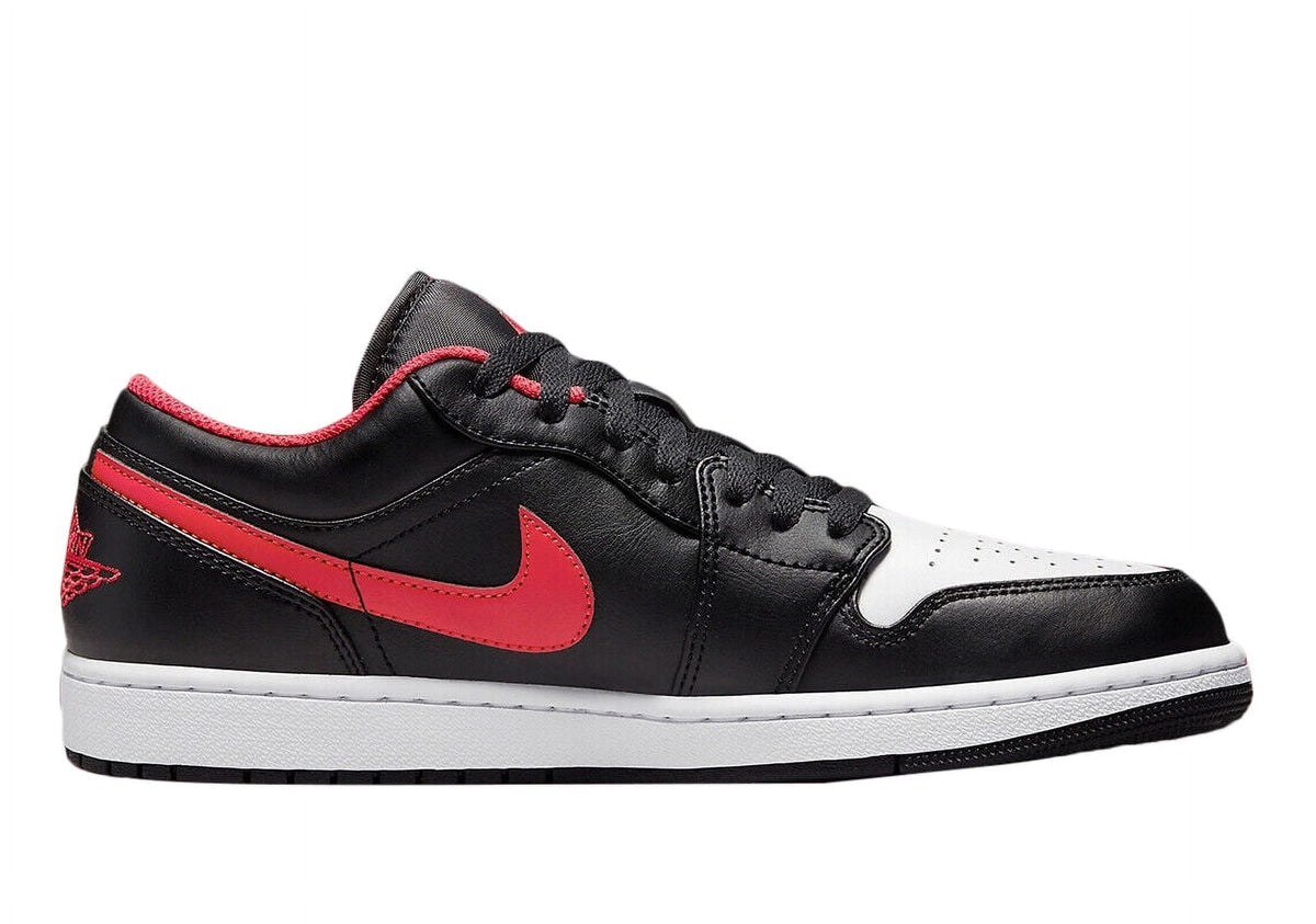 Men's Jordan 1 Low "White Toe" Black/Fire Red-White (553558 063) - 10