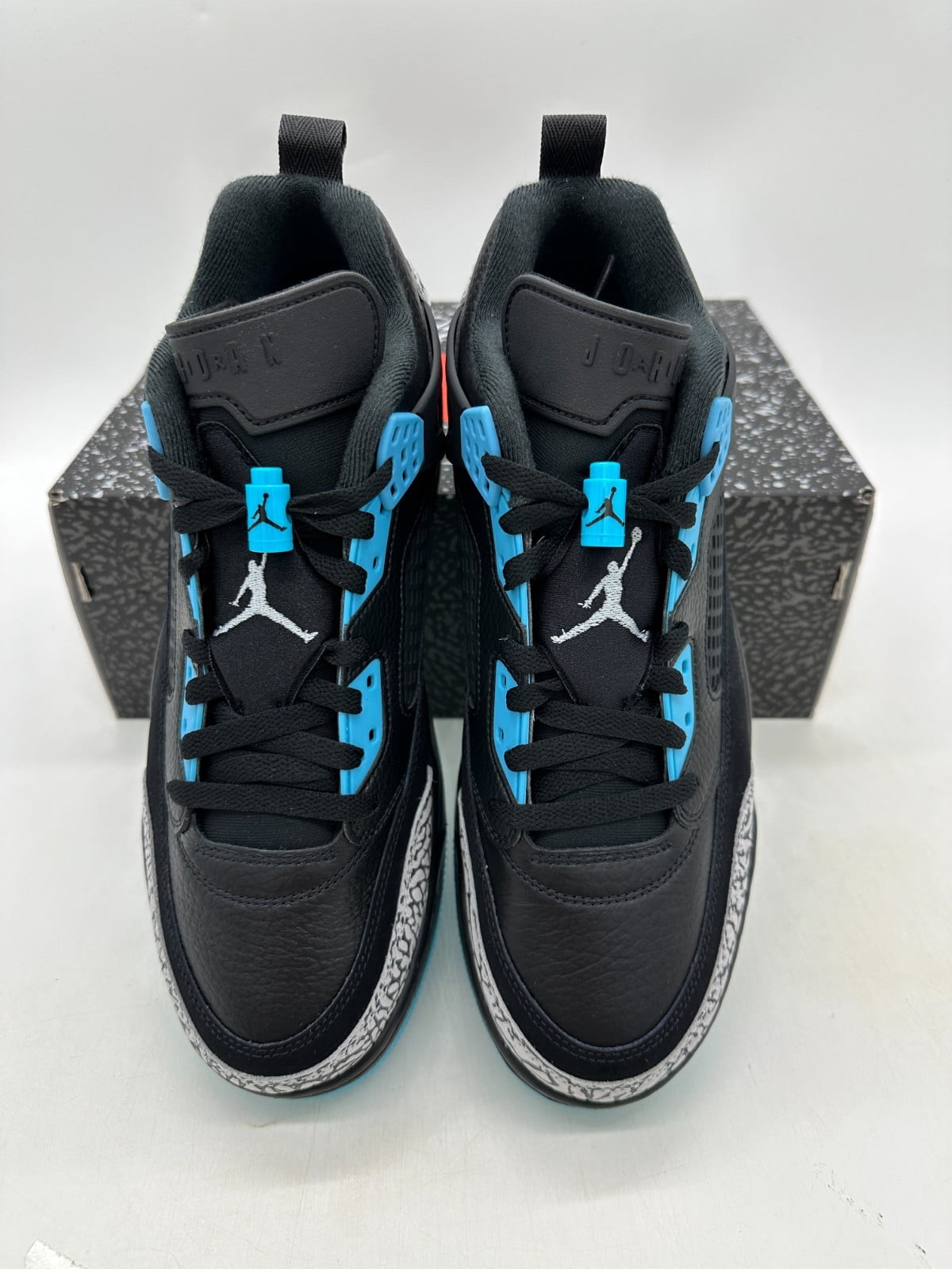 Jordan Spizike Low Men's Size 11.5 Black Blue Leather Athletic Shoes FQ1759 005