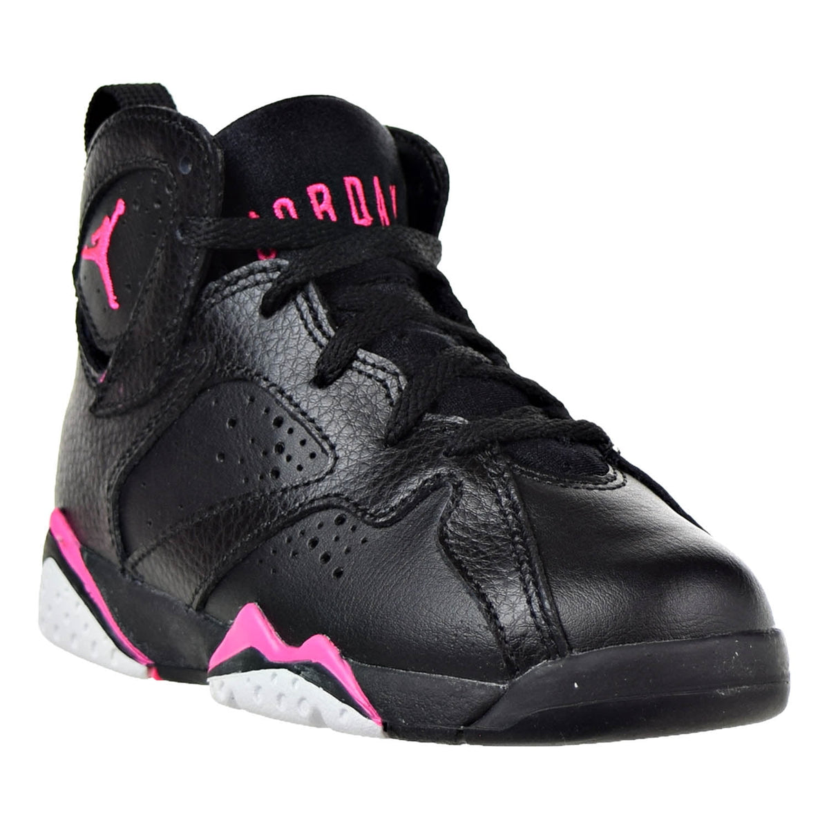 Jordan Big Kid’s 7 Retro Shoes, Black/Barely Grape, Size 4