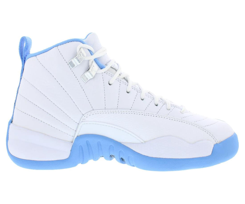 Jordan 12 Retro Melo (2025) (GS) (White/University Blue/Metallic Silver) - Size 4.5