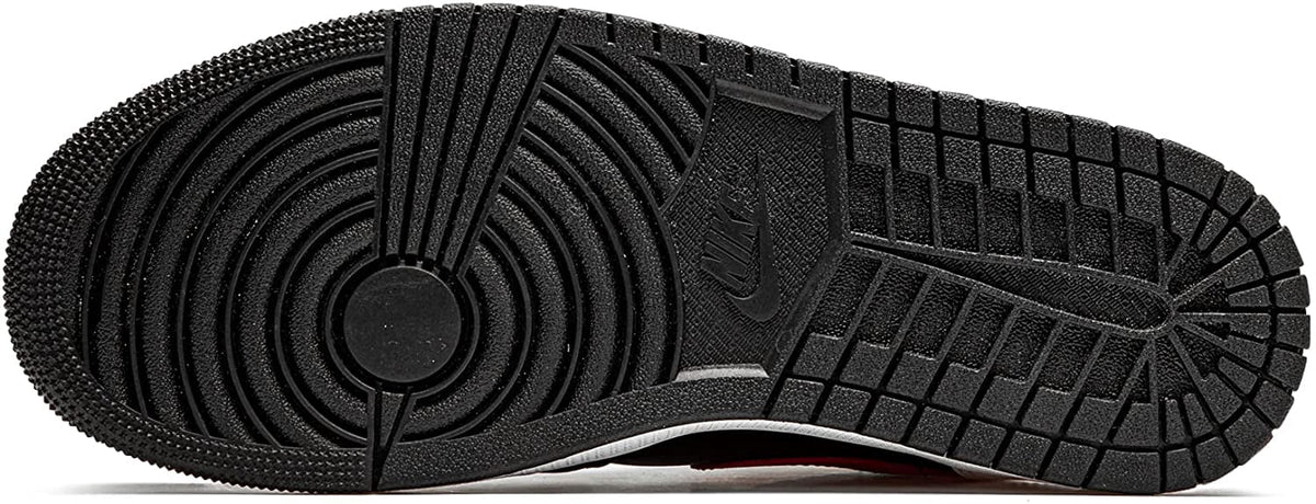 Air Jordan Retro 1 Mid Black/Chile Red/White Basketball Shoes Men 9.5