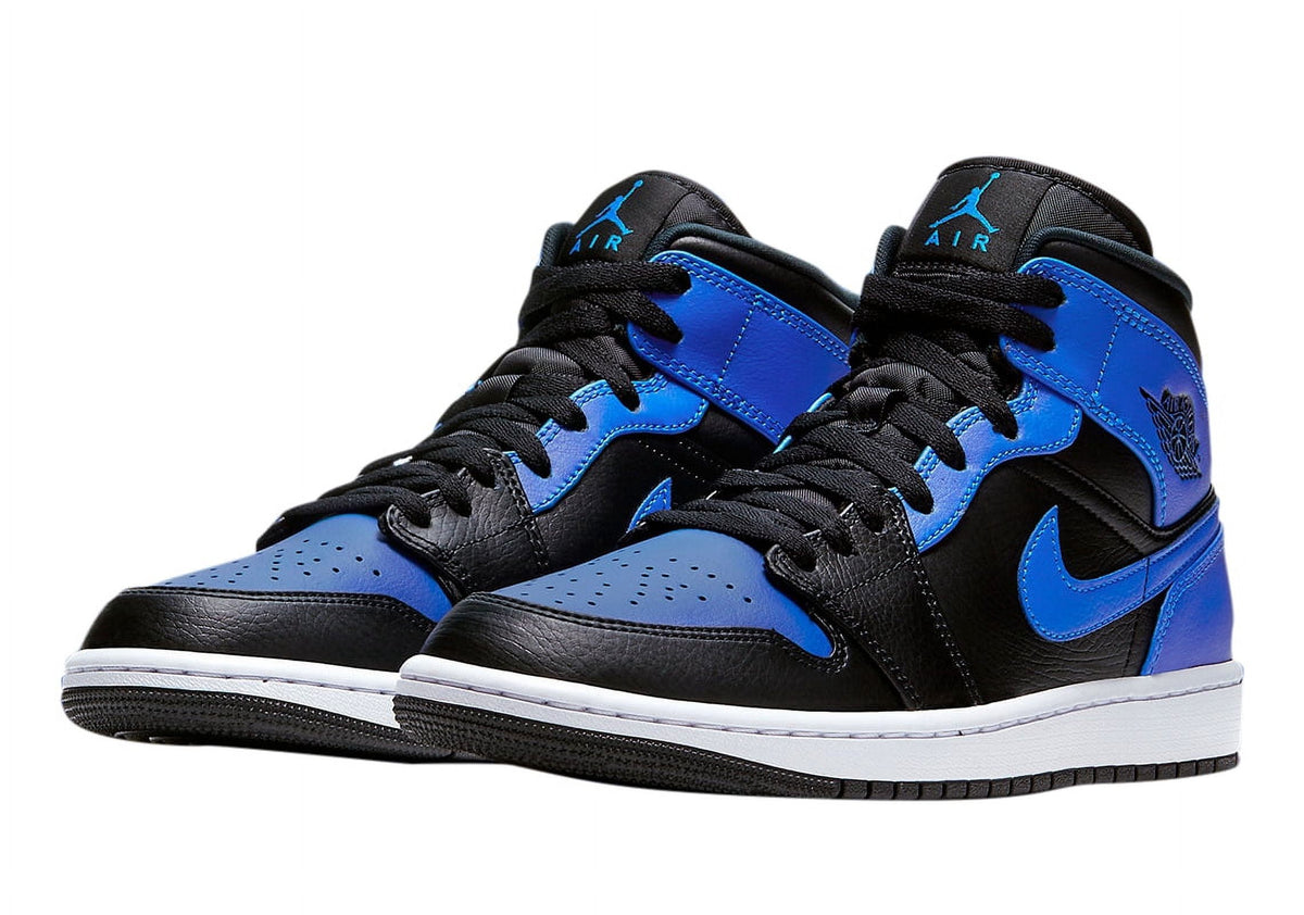 Men's Jordan 1 Mid "Royal" Black/Hyper Royal-White (554724 077) - 9.5
