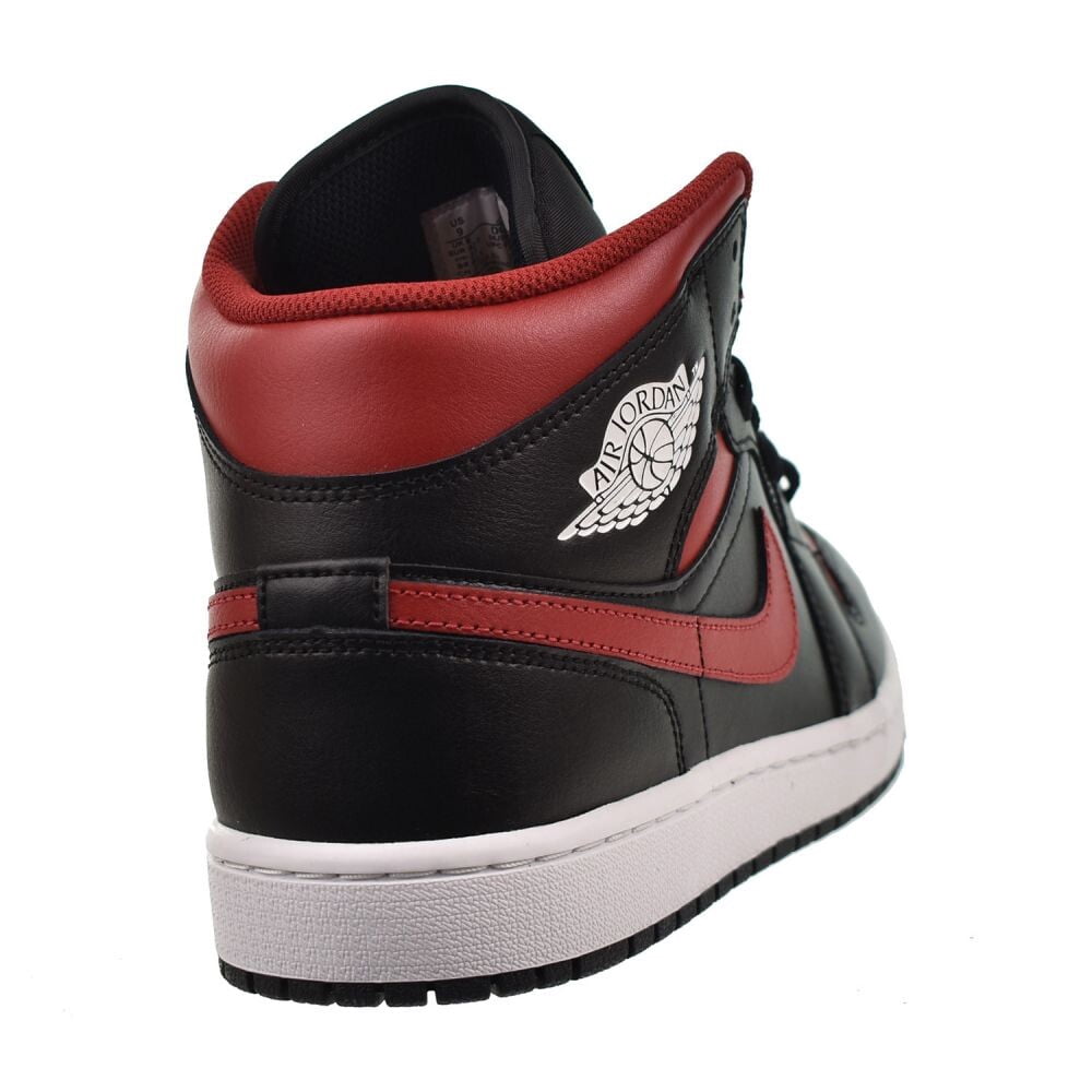 Men's Jordan 1 Mid Black/Varsity Red-Summit White (DQ8426 067) - 13