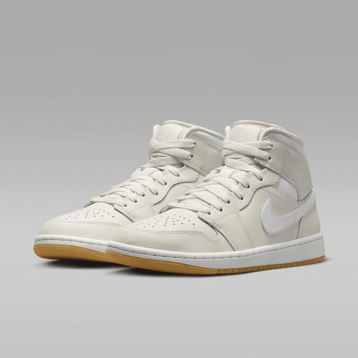 Men's Jordan 1 Mid SE Neutral Grey/Smoke Grey-Sail (FQ7720 002) - 12