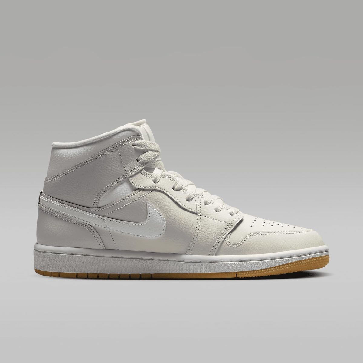Men's Jordan 1 Mid SE Neutral Grey/Smoke Grey-Sail (FQ7720 002) - 12