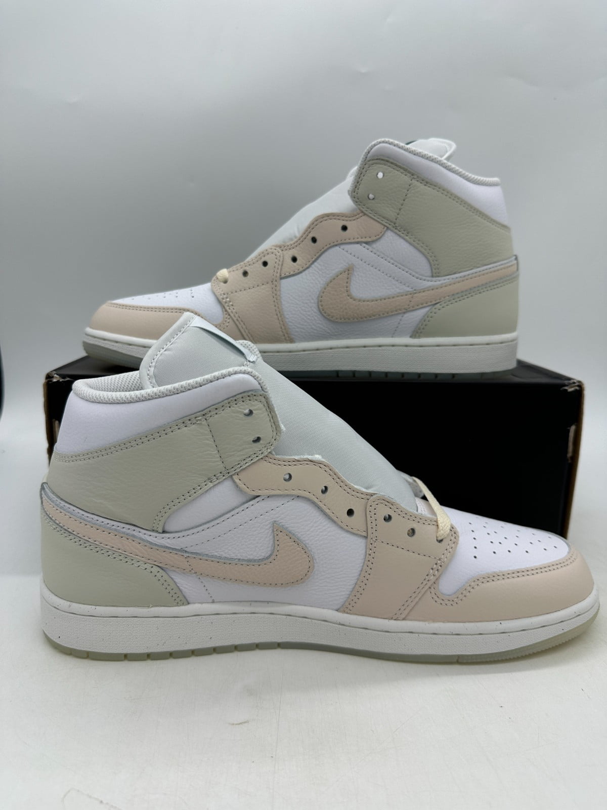 Men's Jordan 1 Mid SE White/Guava Ice-Sea Glass (HJ6654 100) - 10.5