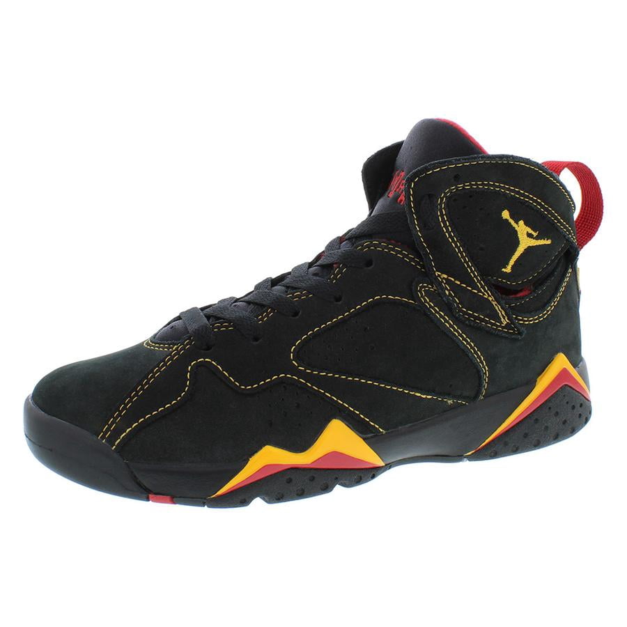 Nike Air Jordan 7 Retro GS Boys Shoes Size 3.5, Color: Black/Citrus/Varsity Red