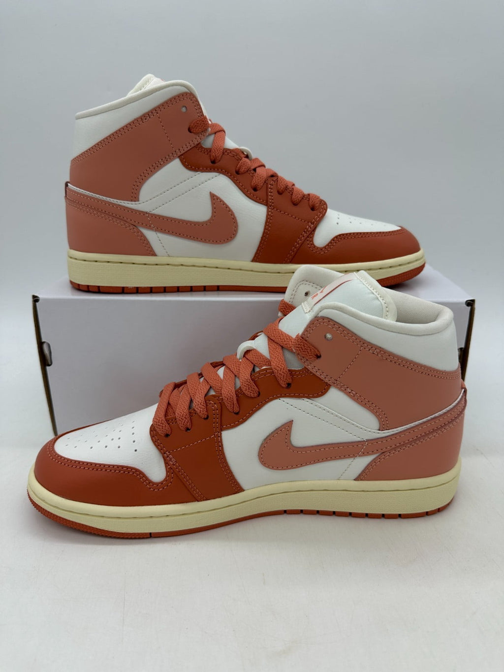 Women's Jordan 1 Mid Sail/Madder Root (BQ6472 180) - 8