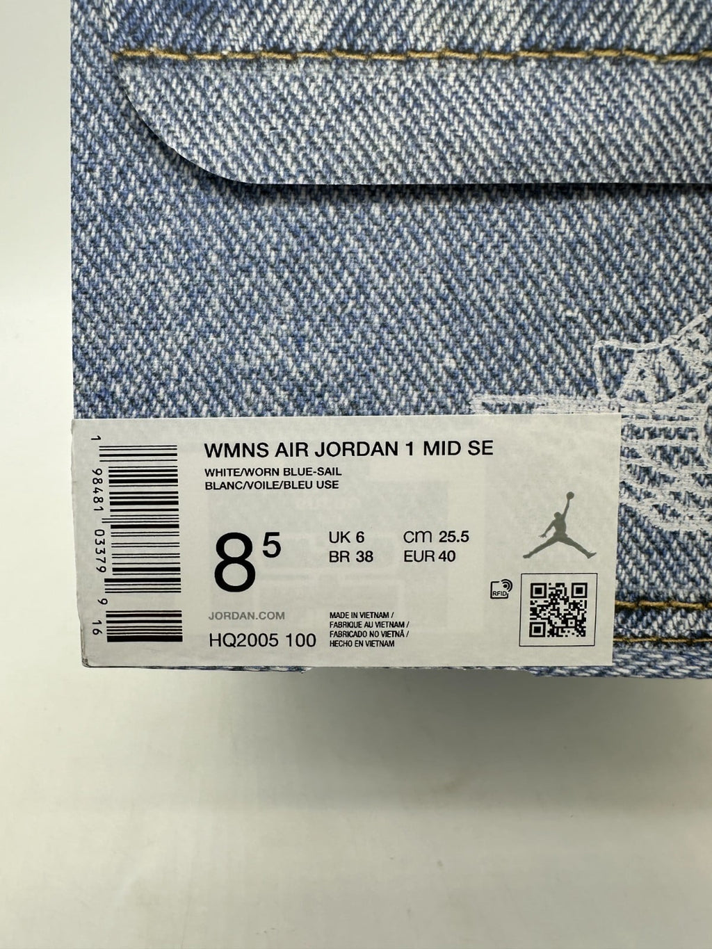 Jordan 1 Mid Denim Women's Sneakers HQ2005-100