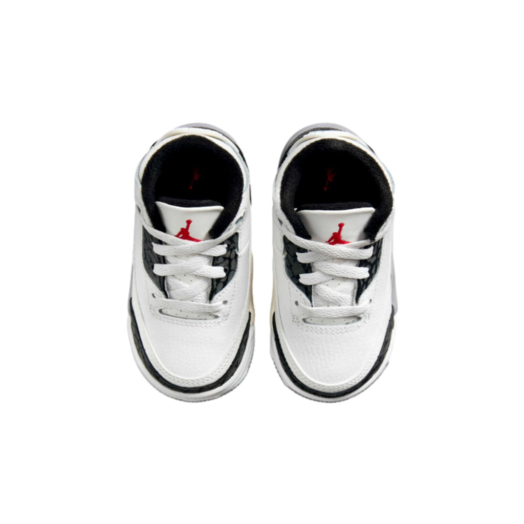 Toddler's Jordan 3 Retro "Cement Grey" Summit Wht/Fire Red (DM0968 106) - 8