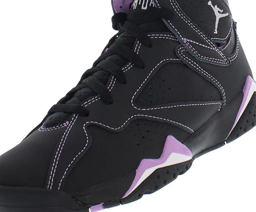 Jordan Big Kid’s 7 Retro Shoes, Black/Barely Grape, Size 4