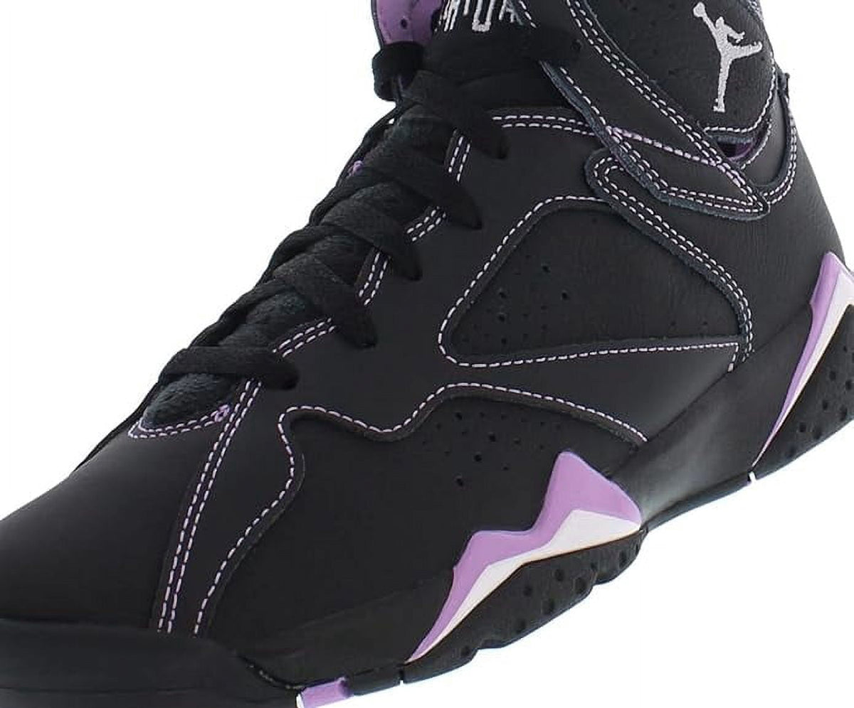 Jordan Big Kid’s 7 Retro Shoes, Black/Barely Grape, Size 4