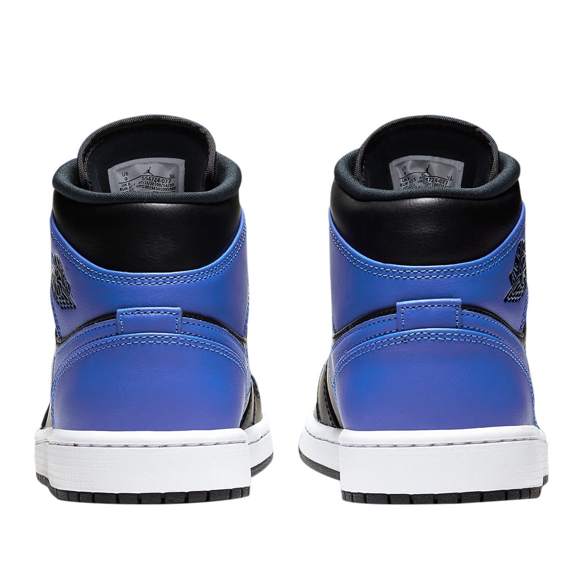 Men's Jordan 1 Mid "Royal" Black/Hyper Royal-White (554724 077) - 9.5