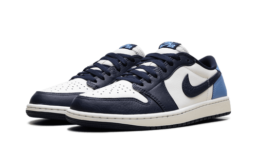 Air Jordan Men 1 Low OG Sneakers , Obsidian/University Blue-Sail , 8