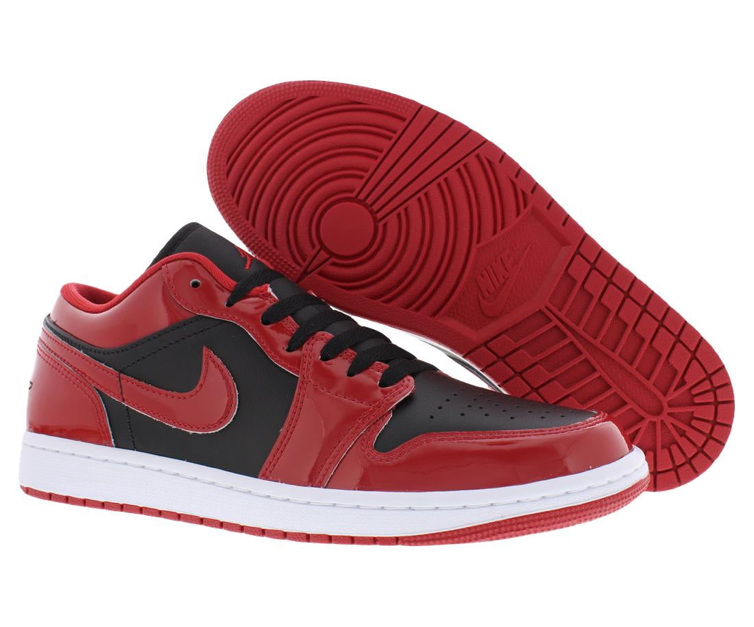Jordan 1 Low Patent Varsity Red Black Men's Sneakers HV4089-006