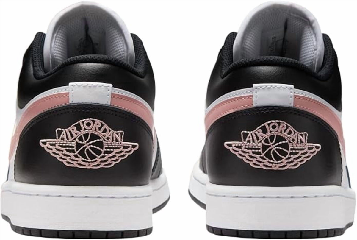 Men's Jordan 1 Low White/Rust Pink-Black (553558 165) - 10.5
