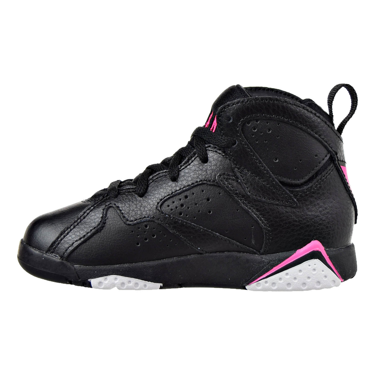 Jordan Big Kid’s 7 Retro Shoes, Black/Barely Grape, Size 4