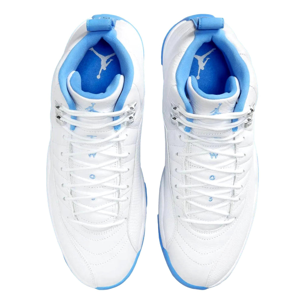 Jordan 12 Retro Melo (2025) (GS) (White/University Blue/Metallic Silver) - Size 4.5