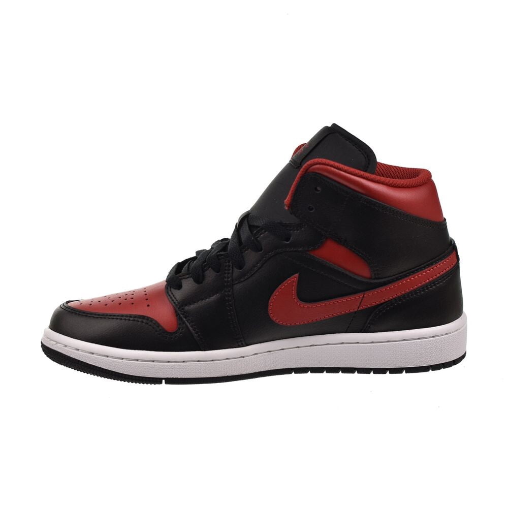 Men's Jordan 1 Mid Black/Varsity Red-Summit White (DQ8426 067) - 13