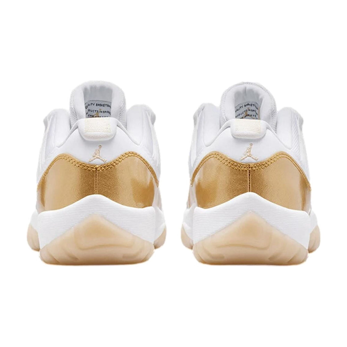 Women's Jordan 11 Retro Low White/Metallic Gold-Team Gold (AH7860 102) - 12