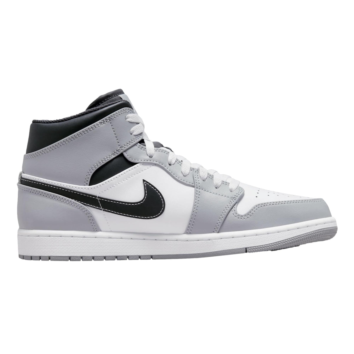 Jordan 1 Mid Light Smoke Grey Men's Sneakers 554724-078