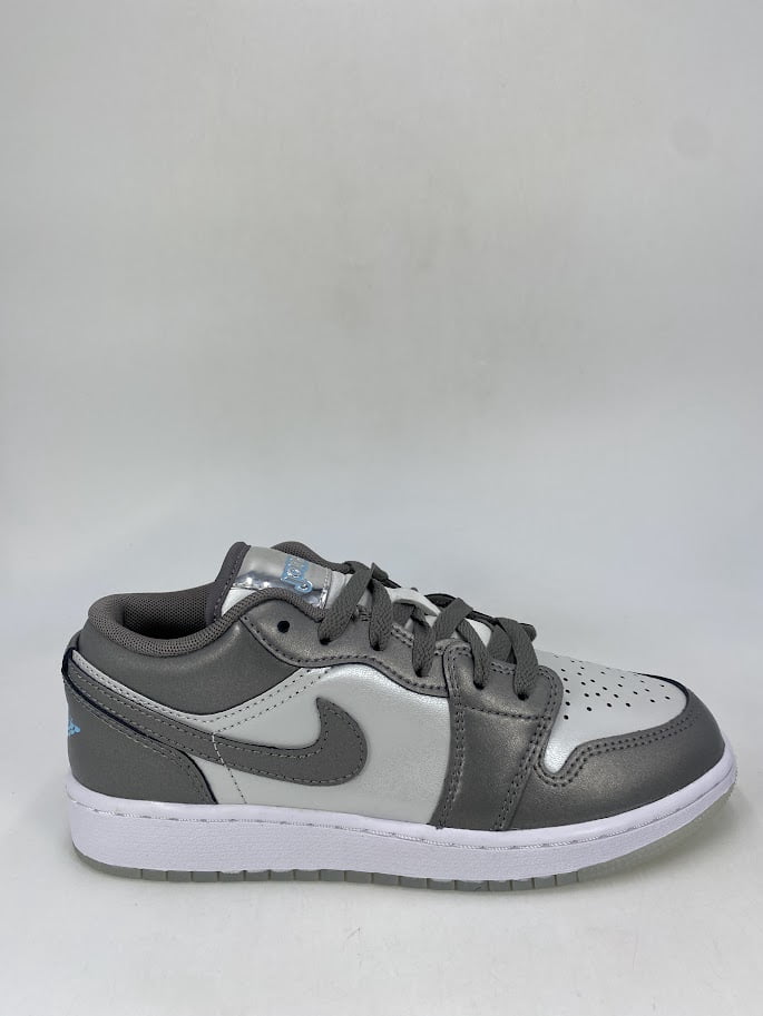 Big Kid's Jordan 1 Low SE Flat Pewter/Blue Chill (HV4398 014) - 5