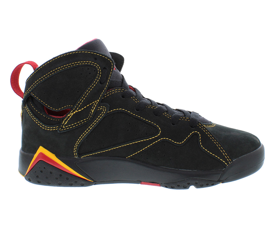 Nike Air Jordan 7 Retro GS Boys Shoes Size 3.5, Color: Black/Citrus/Varsity Red