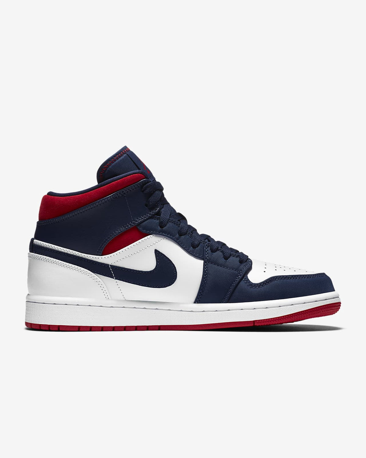 Men's Jordan 1 Mid SE "USA" White/Varsity Red-Midnight Navy (852542 104) - 7.5
