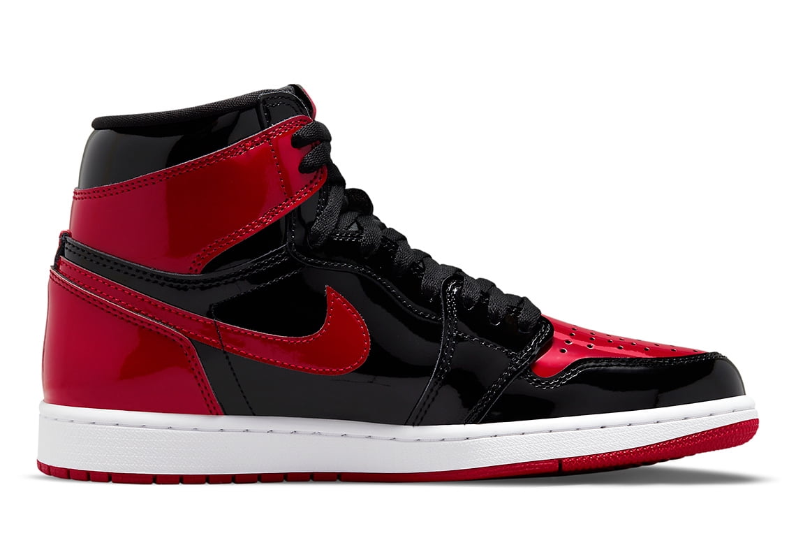 [555088-063] Men's Jordan 1 Retro High OG Patent Bred