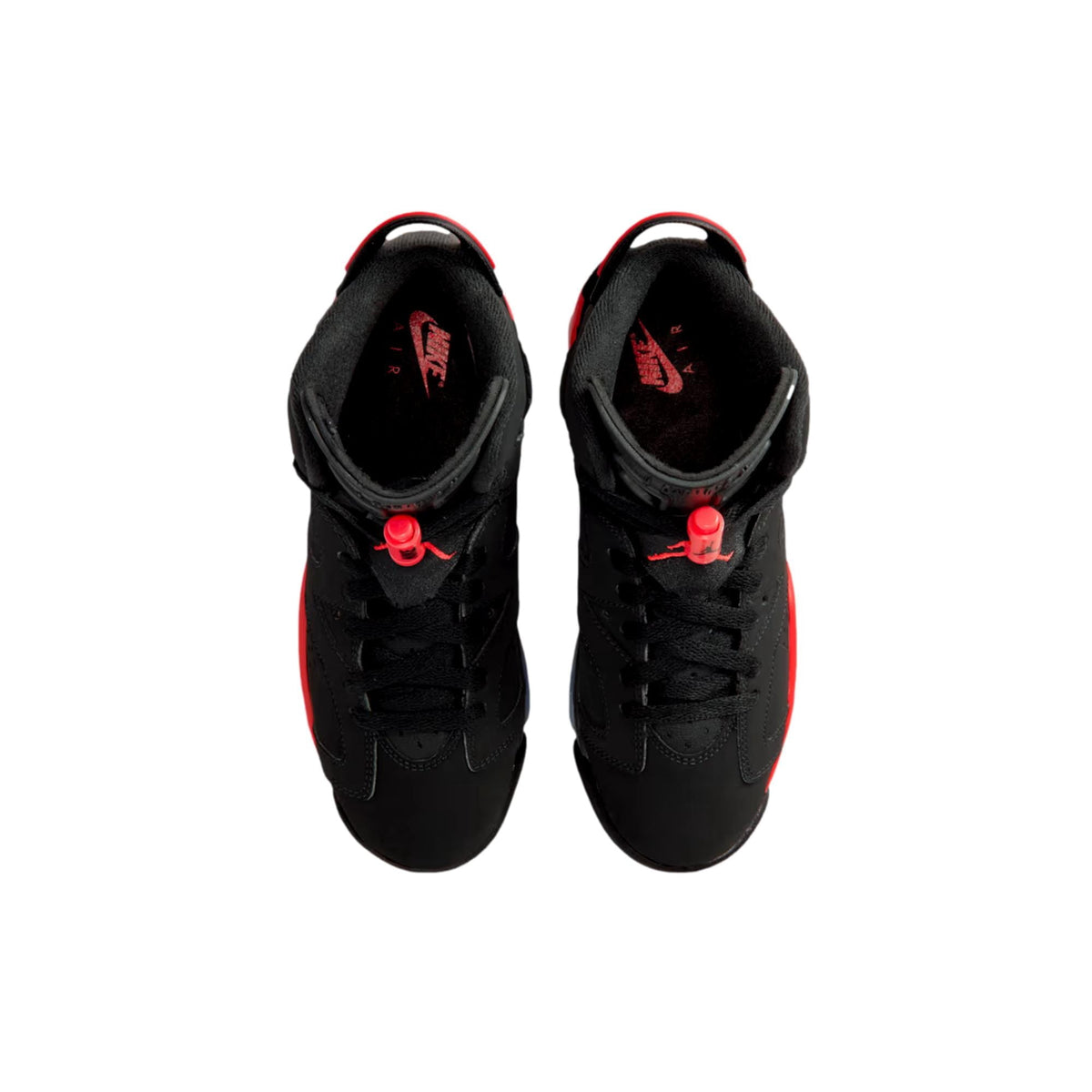 Big Kid's Jordan 6 Retro "Infrared Salesman" Black/Lt Crimson (IQ1275 001) - 7