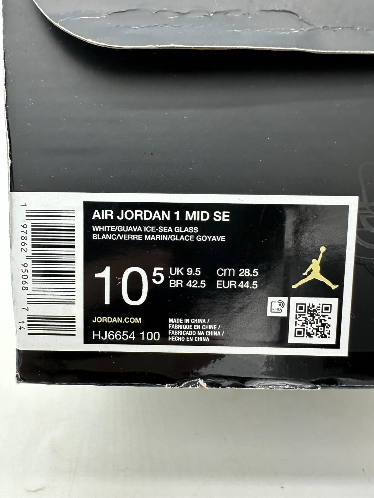 Men's Jordan 1 Mid SE White/Guava Ice-Sea Glass (HJ6654 100) - 10.5