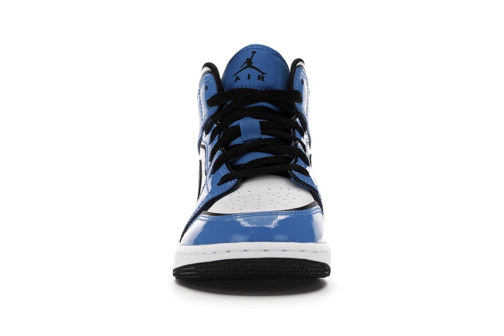 Big Kid's Jordan 1 Mid SE Signal Blue/Black-White (BQ6931 402) - 6