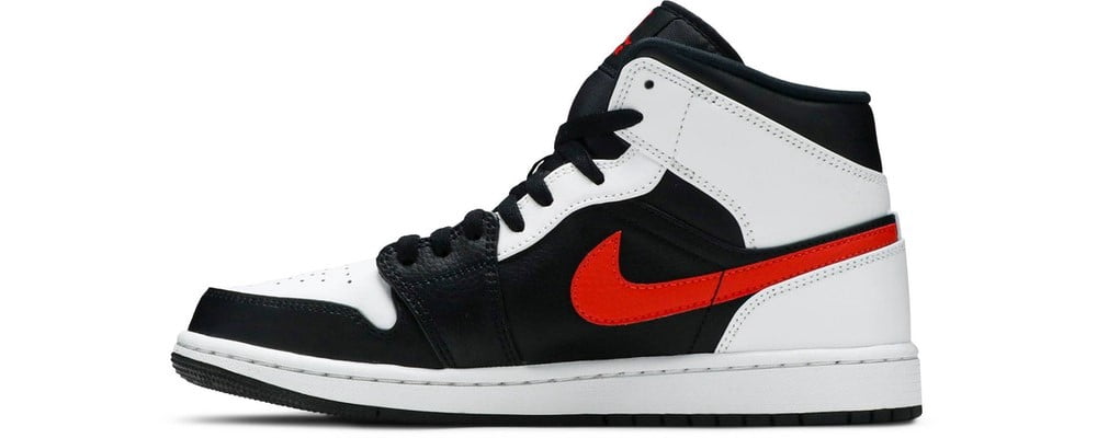 Men's Jordan 1 Mid Black/Chile Red-White (554724 075) - 9