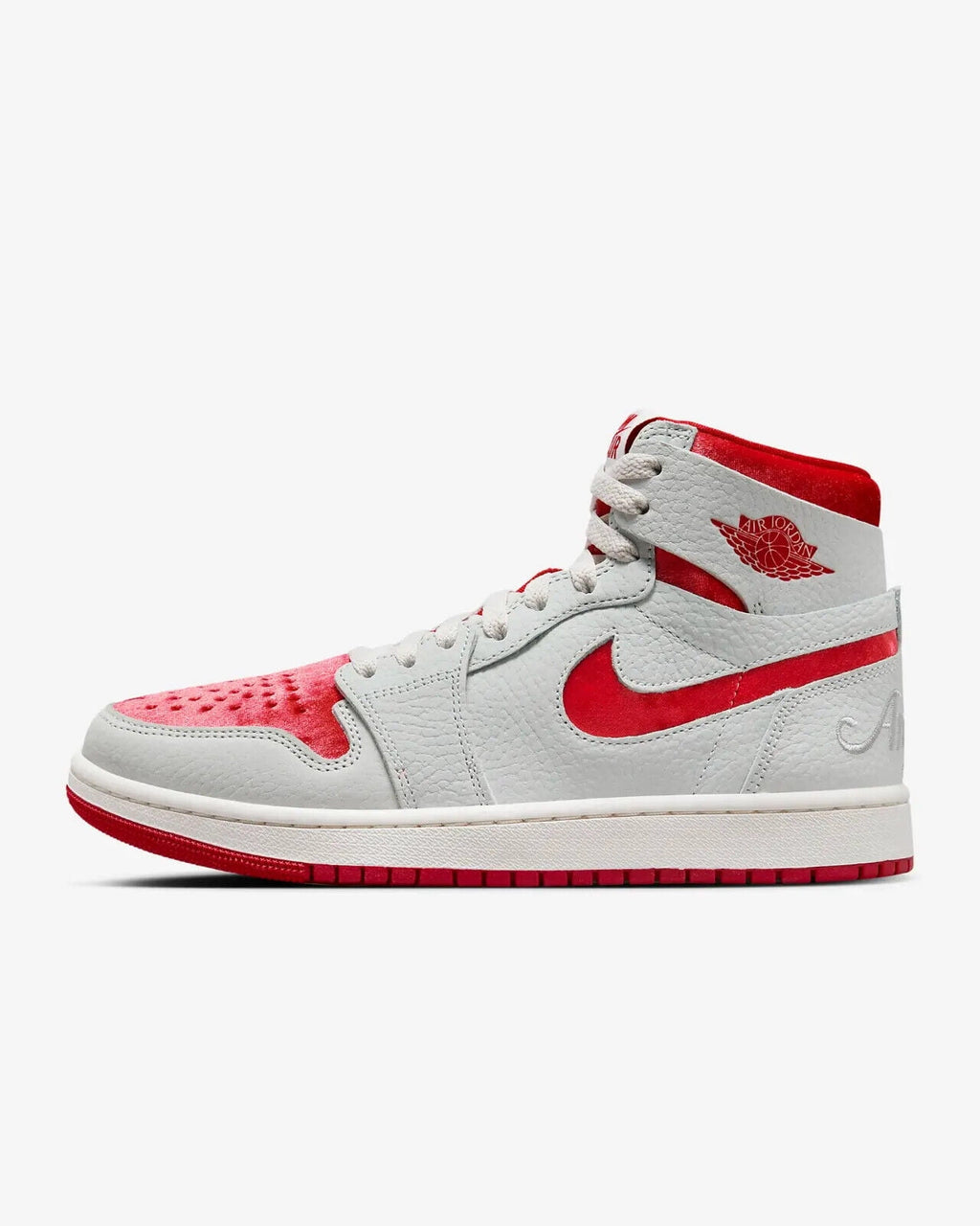 Air Jordan 1 Zoom CMFT 2 DV1304-106 Women's Summit White/Red Sneaker Shoes (6.5)