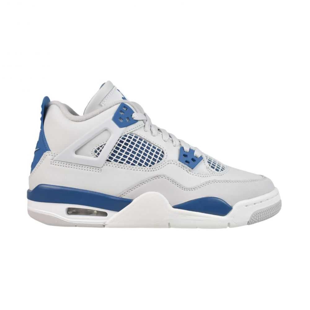 Air Jordan 4 Retro Shoes, Off White/Military Blue, Size 6.5
