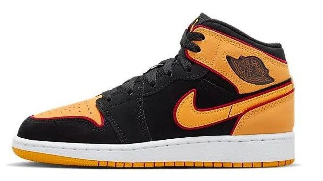 Big Kid's Air Jordan 1 Mid SE Black/Vivid Orange (FJ4924 008) - 6.5