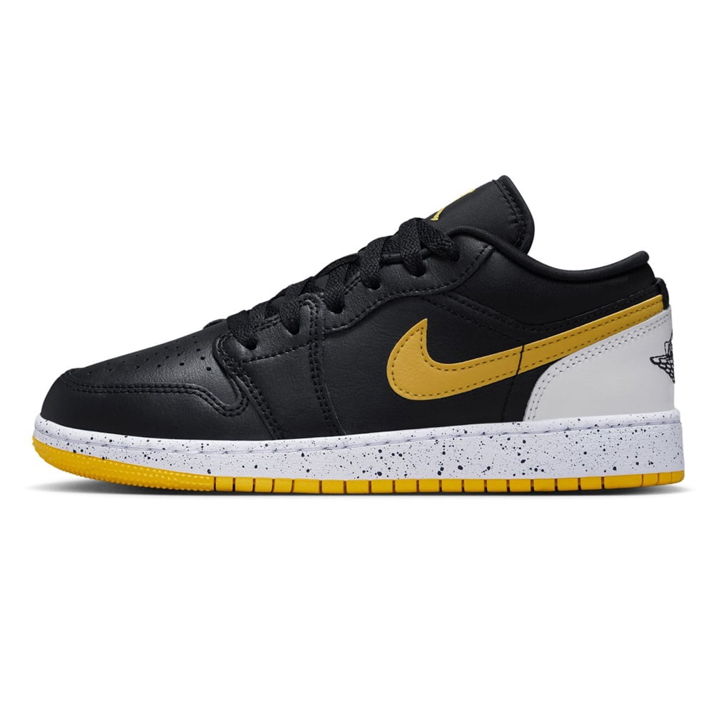Big Kid's Jordan 1 Low BG Black/Tour Yellow-White (IX3530 010) - 7
