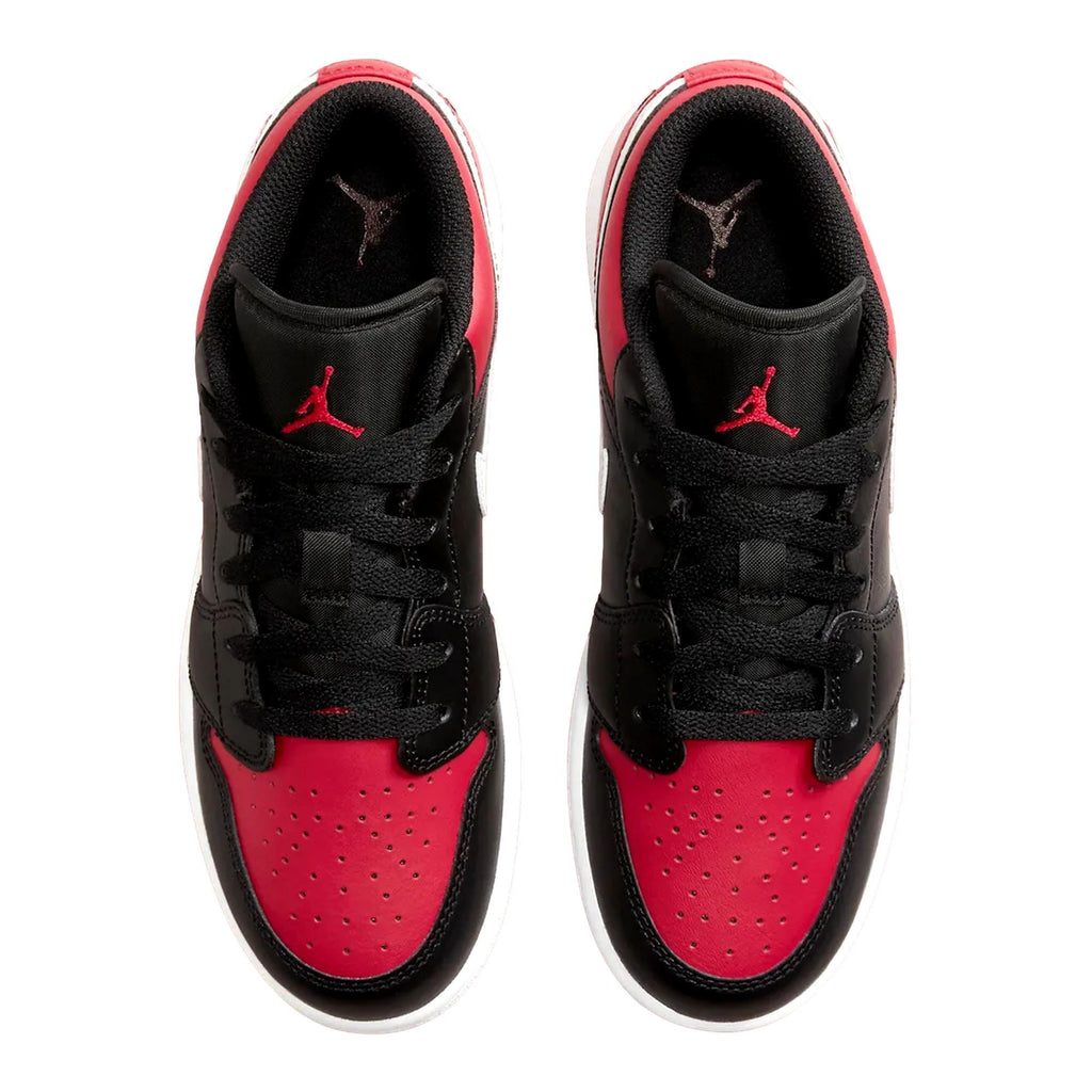 Big Kid's Jordan 1 Low Black/Gym Red-White (553560 066) - 6
