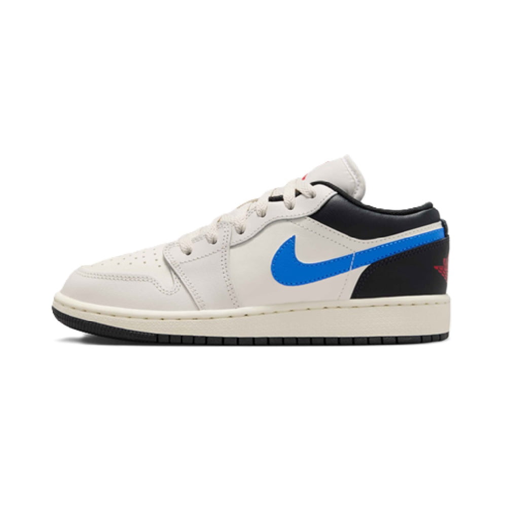 Big Kid's Jordan 1 Low Phantom/University Red-Sail (553560 027) - 5.5
