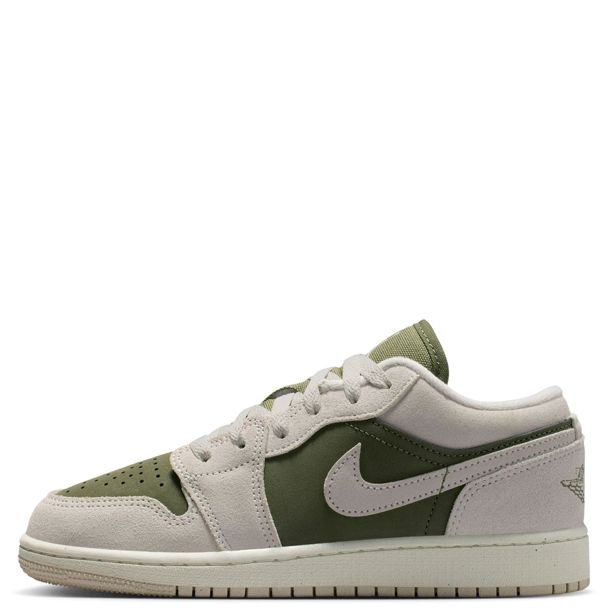 Big Kid's Jordan 1 Low SE Medium Olive/LT Orewood Brn (HV4396 201) - 4.5