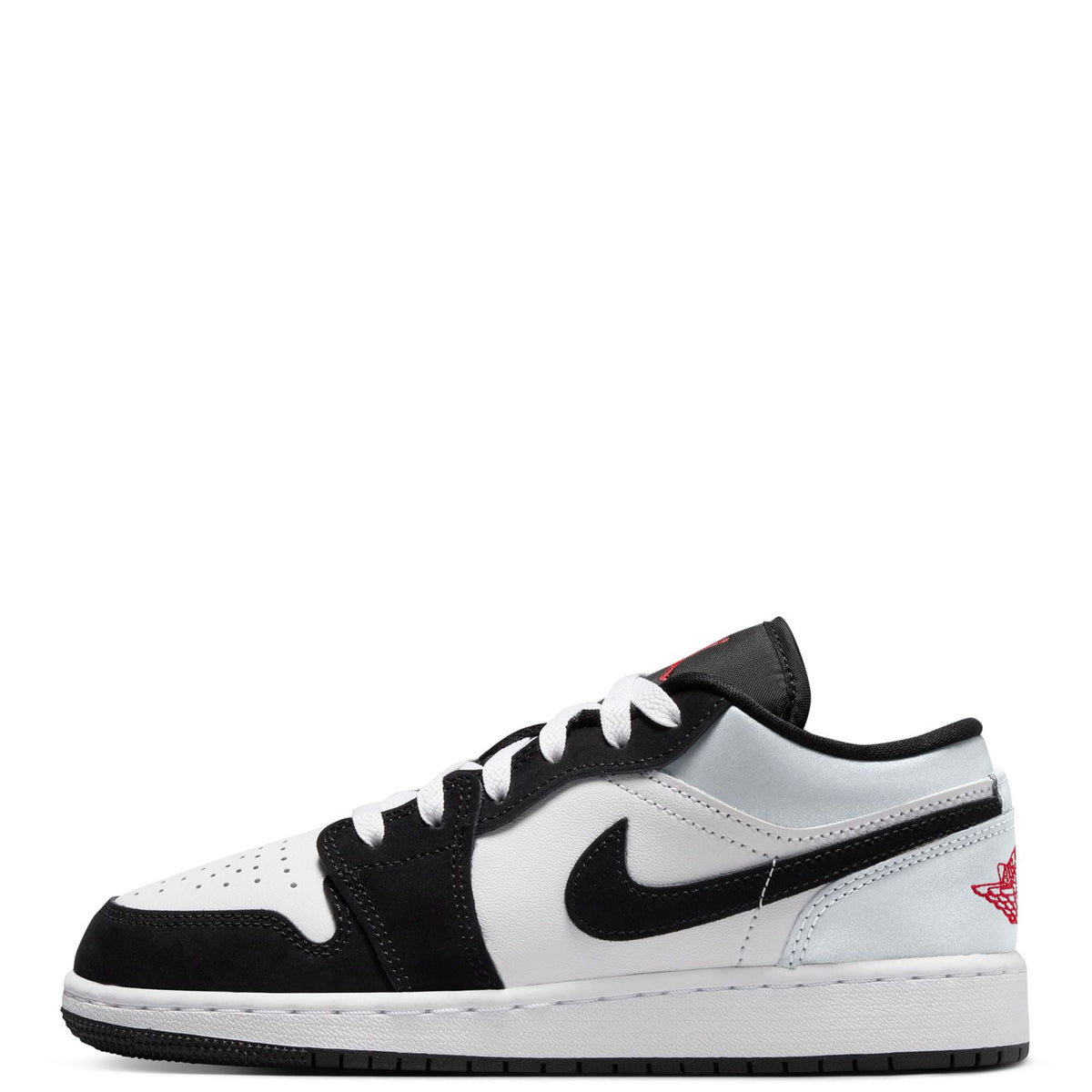 Jordan Big Kids' Air Retro 1 Low SE Casual Shoes, Black/White/White, 7